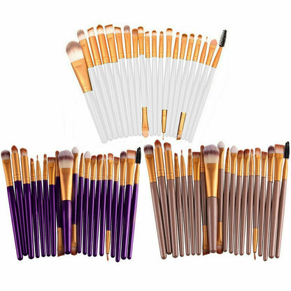 Professional Cosmetic Makeup Brushes Set for Face, Lips, Eyes (20 Piece Kit)
