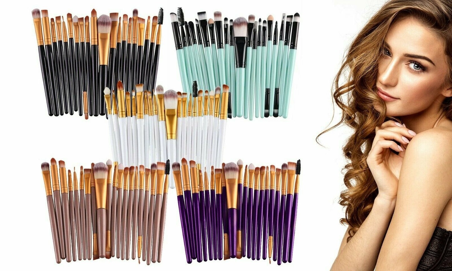 Professional Cosmetic Makeup Brushes Set for Face, Lips, Eyes (20 Piece Kit)